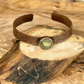 Rustic Botanical Copper Cuff Bracelet – Handmade Nature Jewelry
