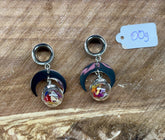 00g Floral Gauge Plug Tunnel Earrings - Multiple Options Real Dried Flowers, Screw Back Plugs,Nature-Inspired Stretched Ear Jewelry