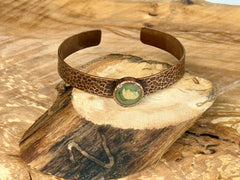 Rustic Botanical Copper Cuff Bracelet – Handmade Nature Jewelry